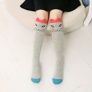 🦋3/$12 Kawaii Cat Kitty Knee High Socks